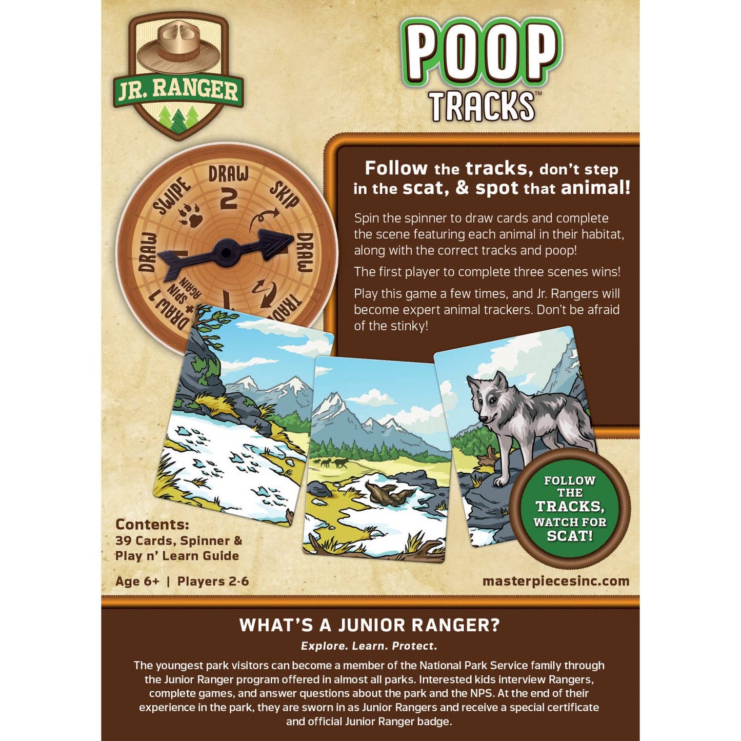 Jr. Ranger Poop Tracks Card Game