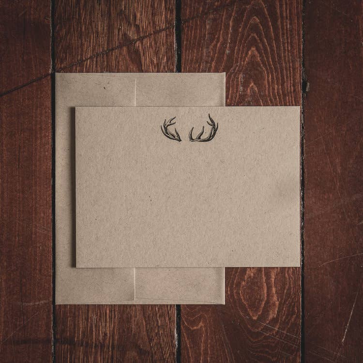 Deer Antlers Note Cards