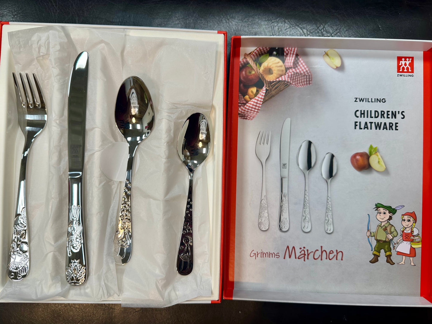 Children's Stainless Steel Flatware Set (4pc) | Grimm's Fairy Tales