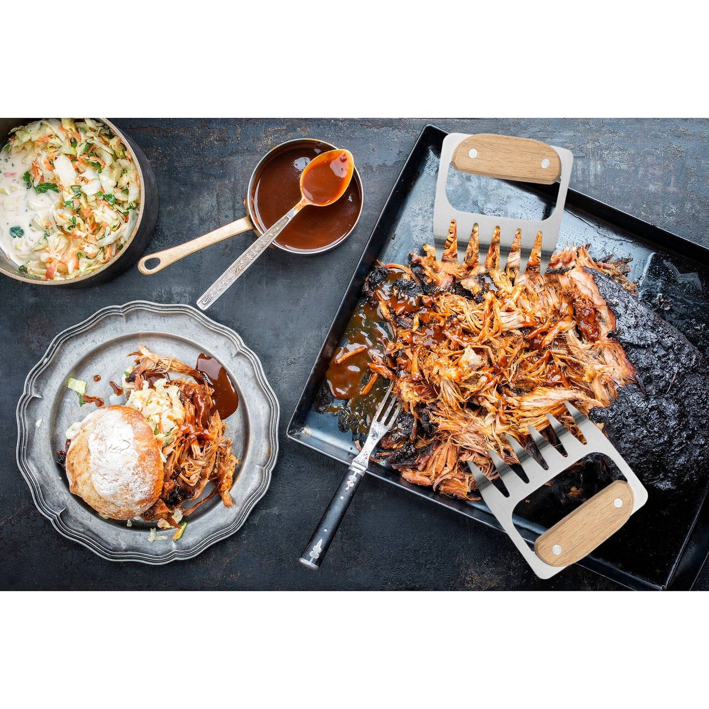 Outset Stainless Steel Meat Shredding Bear Claws | Fox Run Brands,4.4" x 4.2"