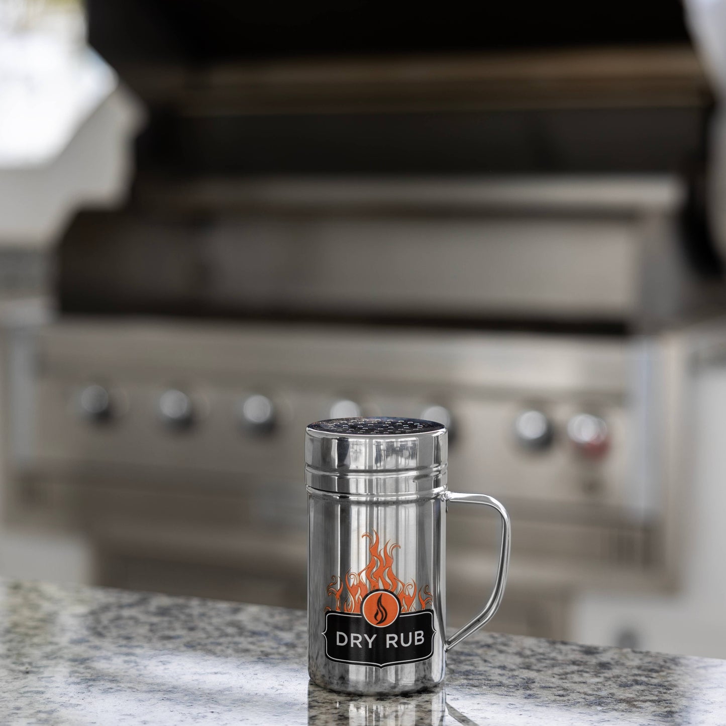 Outset Stainless Steel Dry Rub Shaker With Lid, 13oz | Fox Run Brands