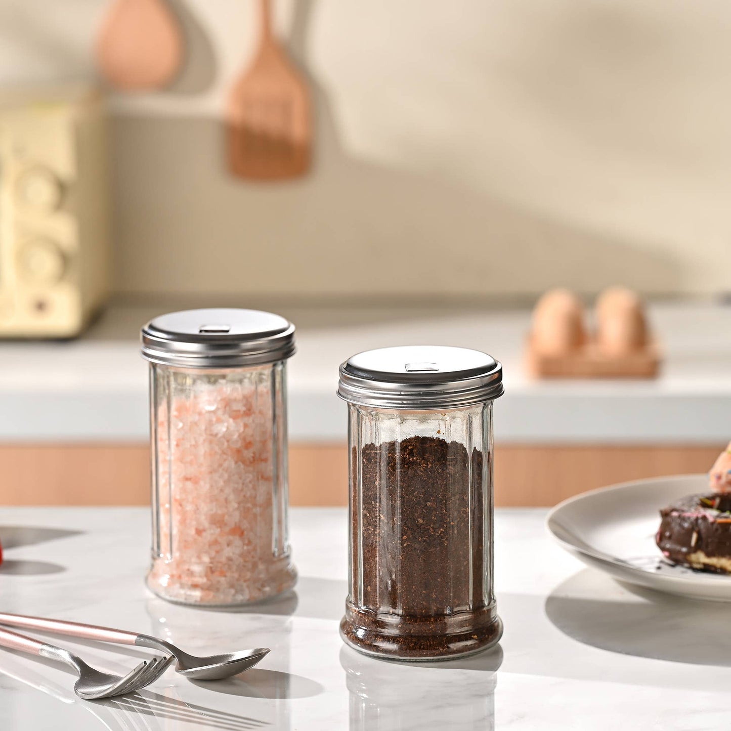 Classic Glass Sugar Shaker, 12 Ounce With Lid