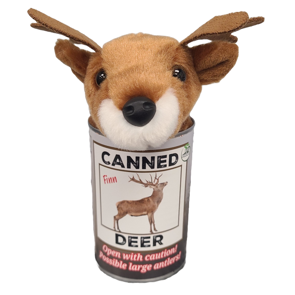 Canned Deer | Stuffed Animal Plush w/Funny Jokes
