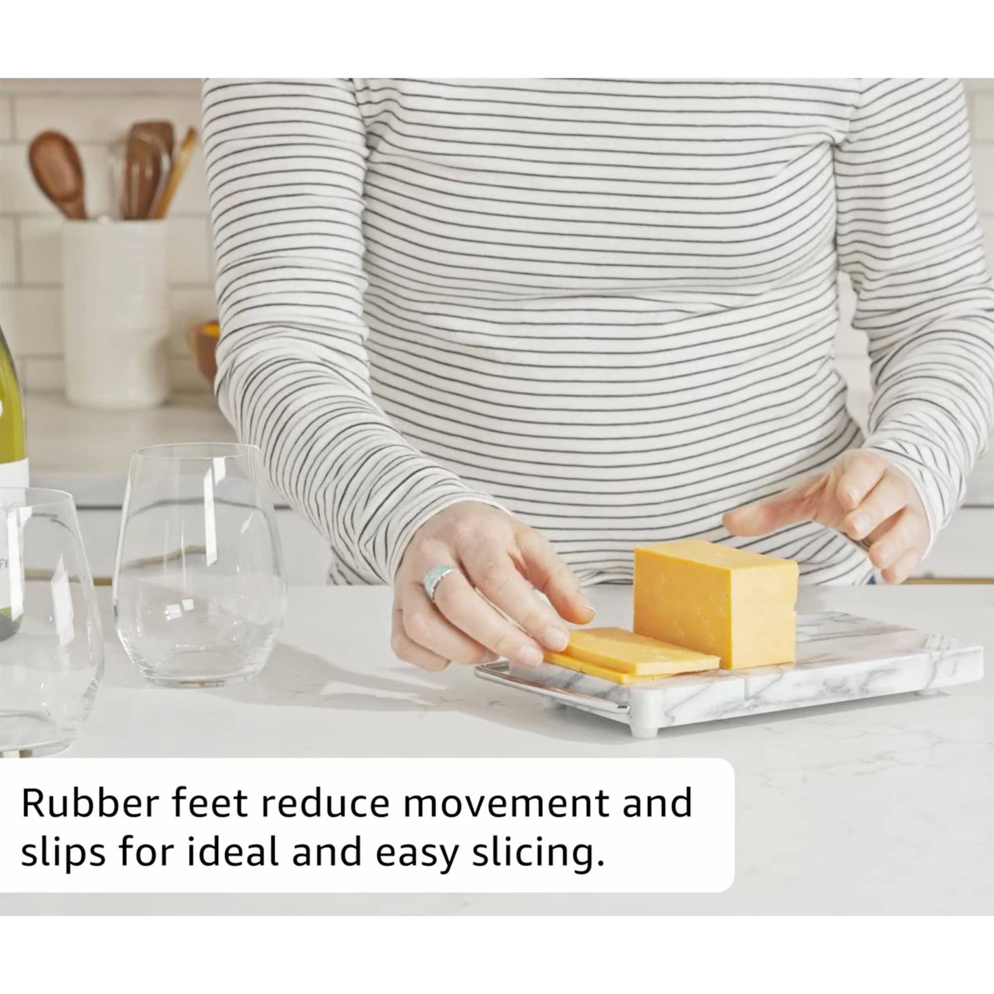 Marble Cheese Slicer with 2 Replacement Wires, 8" x 5"