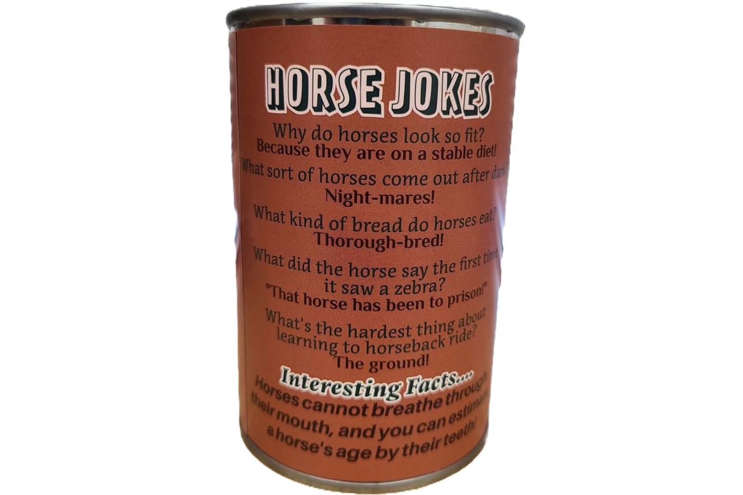 Spirit the Canned Horse - Stuffed Animal Plush w/Funny Jokes