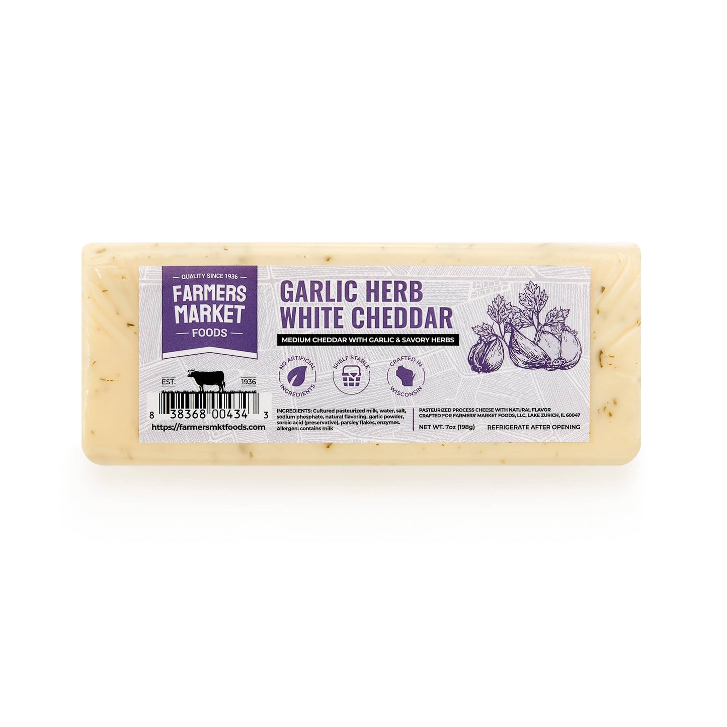 Garlic Herb White Cheddar 7oz