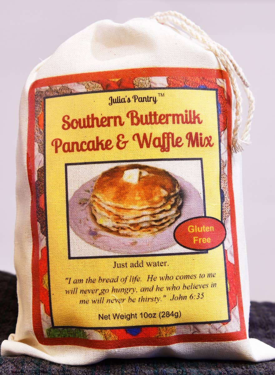 Gluten Free Buttermilk Pancakes 10oz Cloth Bag | Julia's Southern Foods