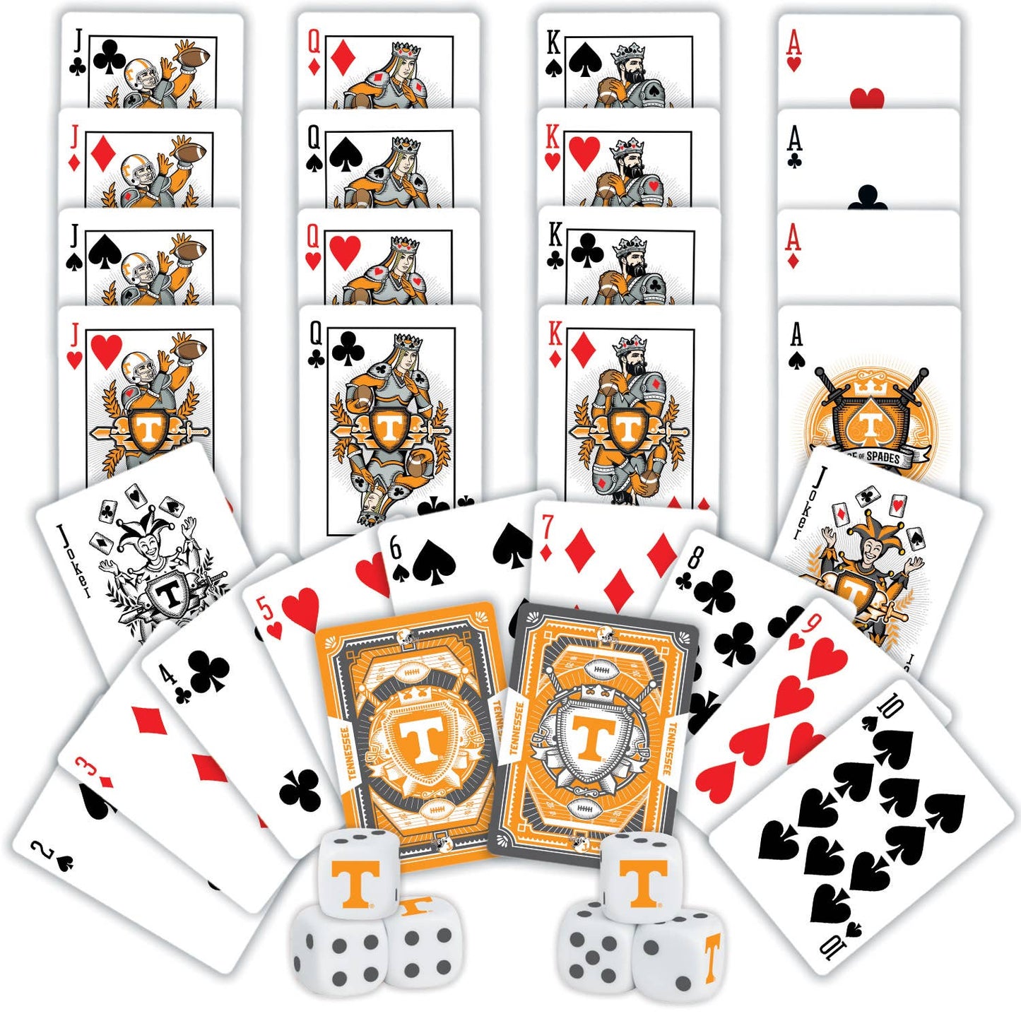 2-Pack Playing Cards & Dice Set | TN Vols