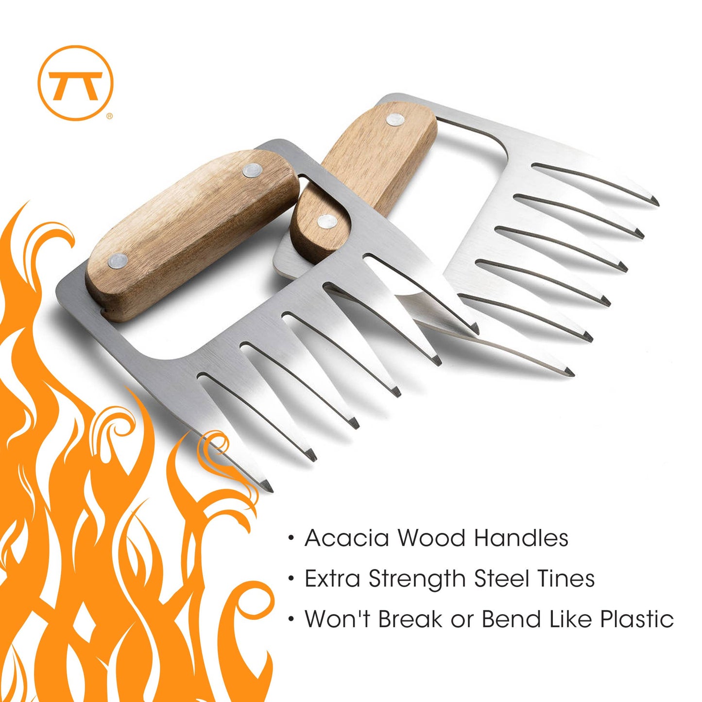 Outset Stainless Steel Meat Shredding Bear Claws | Fox Run Brands,4.4" x 4.2"