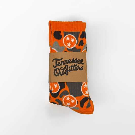 Holler Orange Camo Tennessee Sock