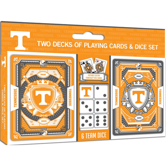 2-Pack Playing Cards & Dice Set | TN Vols