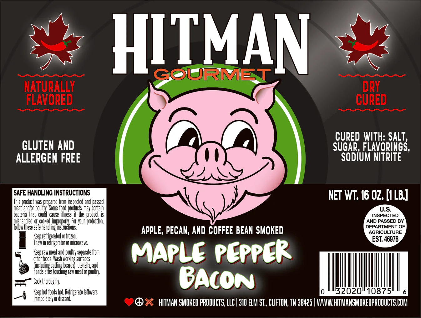 Hitman Maple Pepper Bacon - 1lb