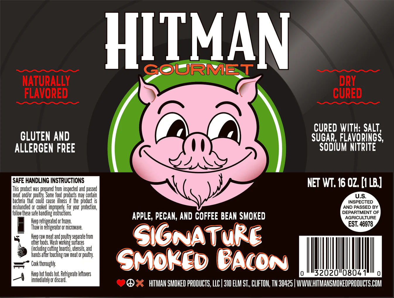 Hitman Signature Smoke Bacon - 1lb