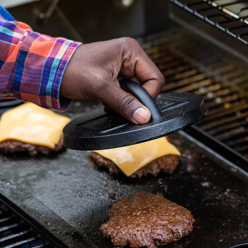 6.25" Seasoned Cast Iron Burger Press | Lodge Cast Iron