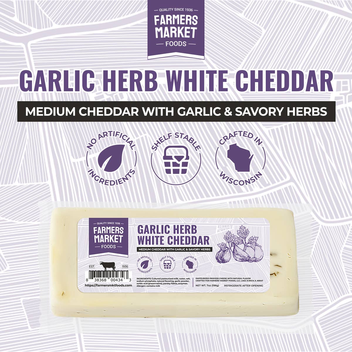 Garlic Herb White Cheddar 7oz