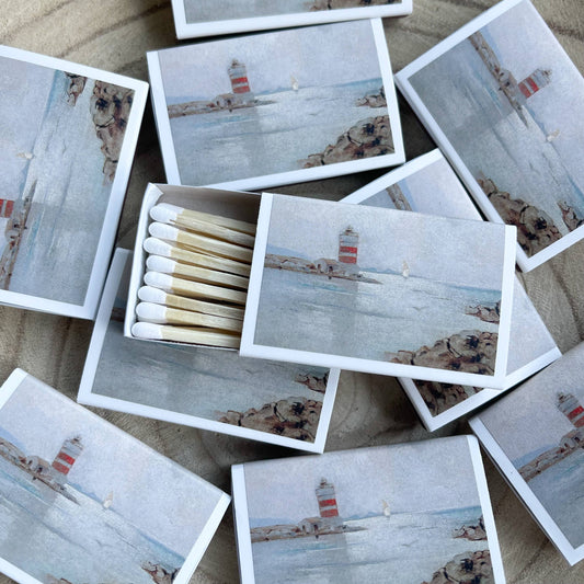 Nautical Lighthouse Match Set // Vintage Landscape