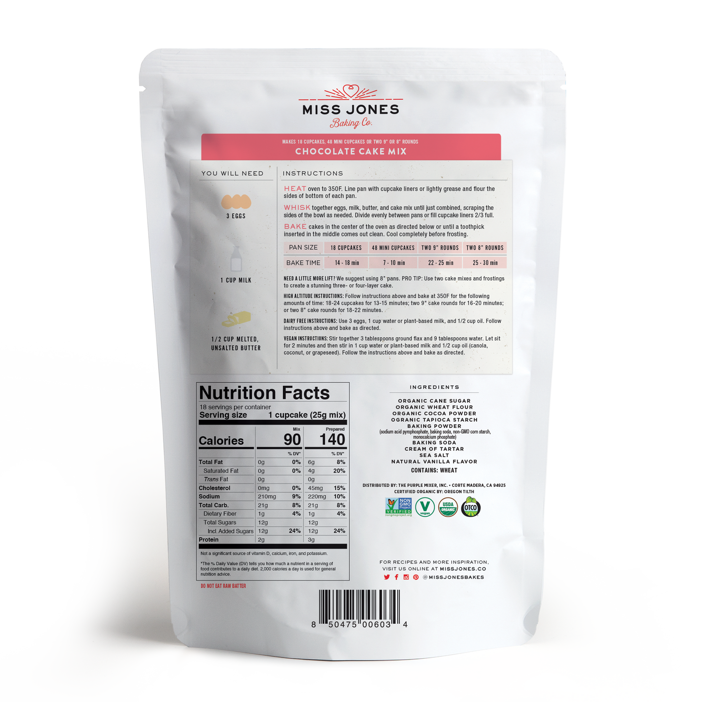 Organic Chocolate Cake Mix