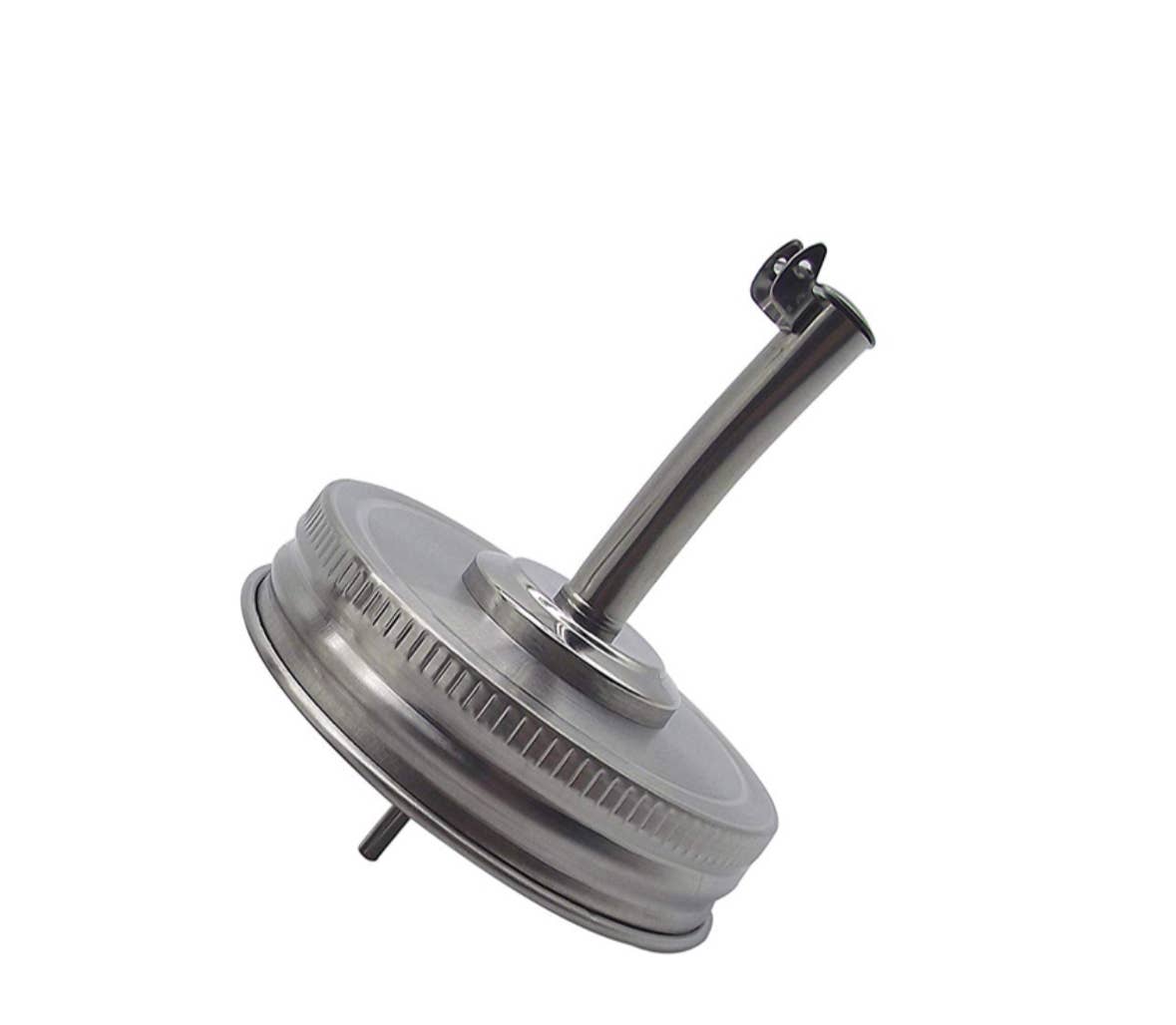 Self closing pour spout for Mason Jar